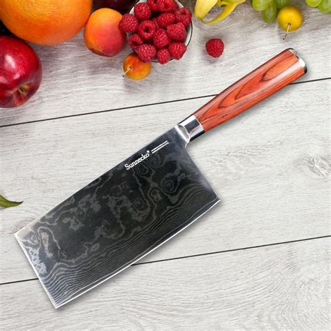 High Quality Sunnecko 7 Inches Cleaver Chopping Knife Japanese Vg10