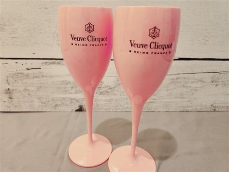 Veuve Clicquot Pink Rose Champagne Flutes X 2 New EBay