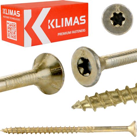 Wkręty do drewna 4x40 mm 400 szt TORX stożkowe Klimas WKCS KMWHT