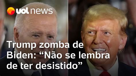 Trump Zomba De Biden Ap S Desist Ncia N O Se Lembra De Ter Desistido