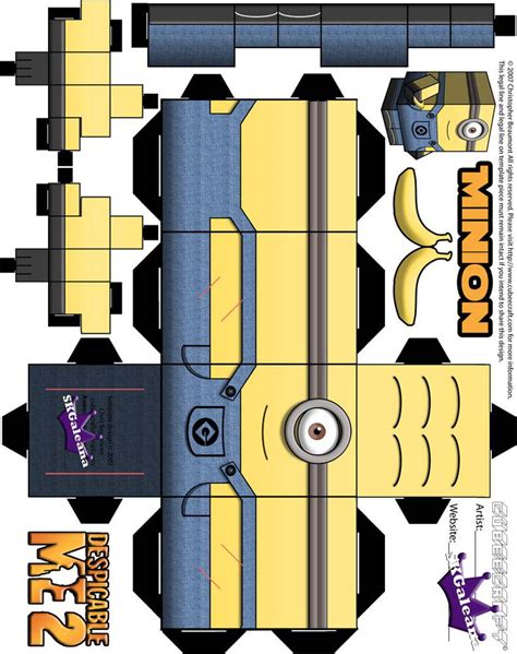 Minion Paper Model - Free printable paper template