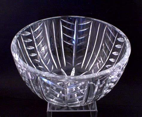 Cut Glass Bowl Heavy Lead Crystal Large By Antiquesonmaplelane