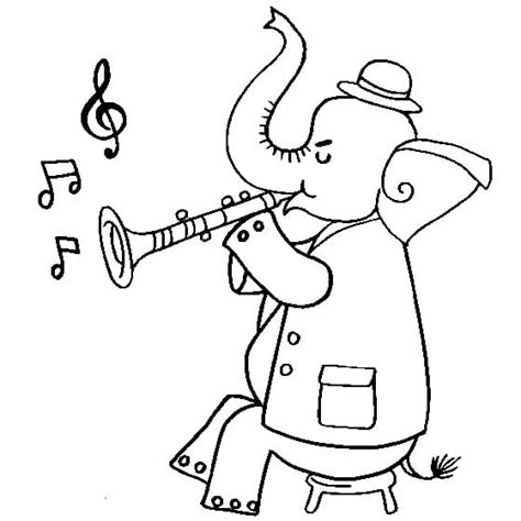 Elephant Playing Clarinet