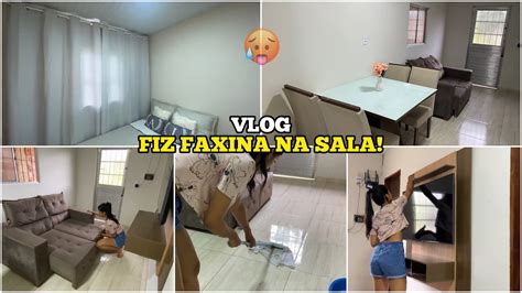 FAXINA NA SALA limpei sofá painel e mesa SUPORTE DA CORTINA