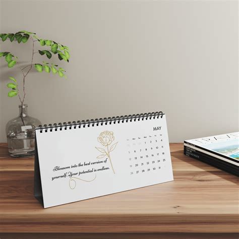 Desktop Calendar 2024, Motivational Calendar 2024, New Year Calendar, Office Decor, Cubical ...