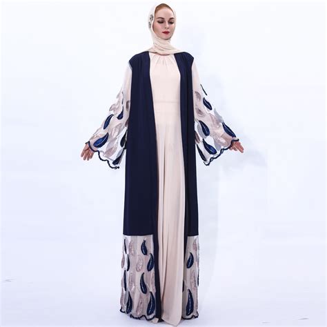 Eid Mubarak Kaftan Open Muslim Abaya Kimono Cardigan Hijab Dress Abayas