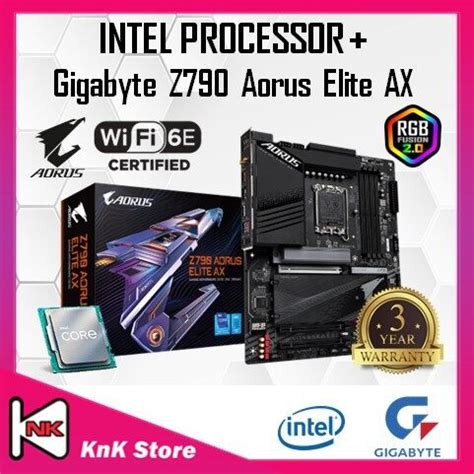 Gigabyte Z790 Aorus Elite AX Z790 LGA1700 DDR5 Motherboard Intel 12TH