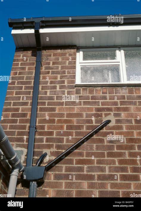 Upvc Plastic Rainwater Goods Downpipe Guttering Pipes On A Modern