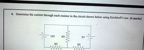 Solved Determine The Current Through Each Resistor In The Circuit