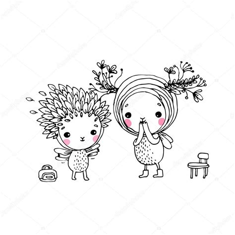 Two Small Fairies Stock Vector Image By ©natashachetkova 112078150