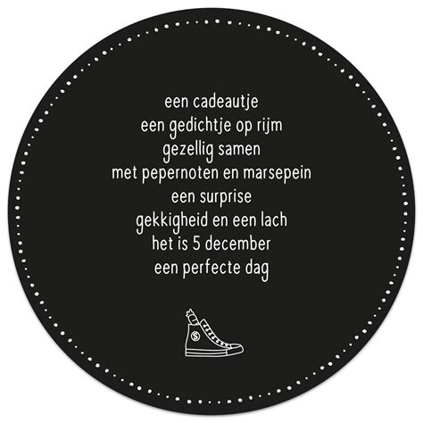 Muurcirkel Binnen Zwart Sinterklaas Gedicht