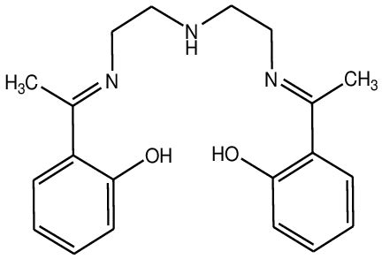 Chemical structure of N,N-bis(a-methylsalicylidene)diethylenetriamine ...