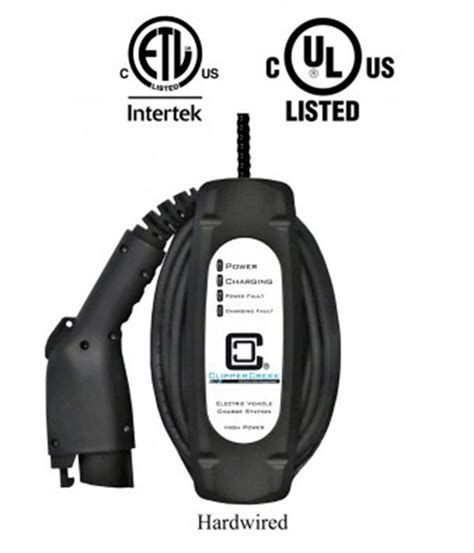 Clippercreek Level Ev Charger Safety Certified 32 Amp 240v Hardwired 25ft Cable J1772