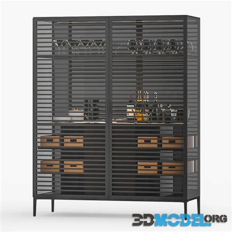 3D Model Bar Cabinet Alambra Rimadesio N3