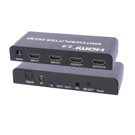 Splitters Switches 2x2 HDMI Switch Splitter 4k Ultra HD HDMI