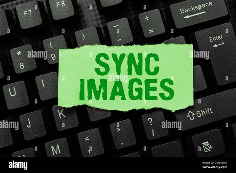 Symbole de texte indiquant les images synchronisées Concept Internet