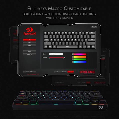 Buy Redragon K530 Draconic RGB Wireless Gaming Keyboard - Pakistan