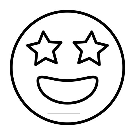 Emoticono Superestrella Con Ojos Estrellados Icono Vector Estrella