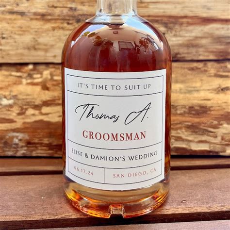 Whiskey Bottle Groomsman Proposal Etsy