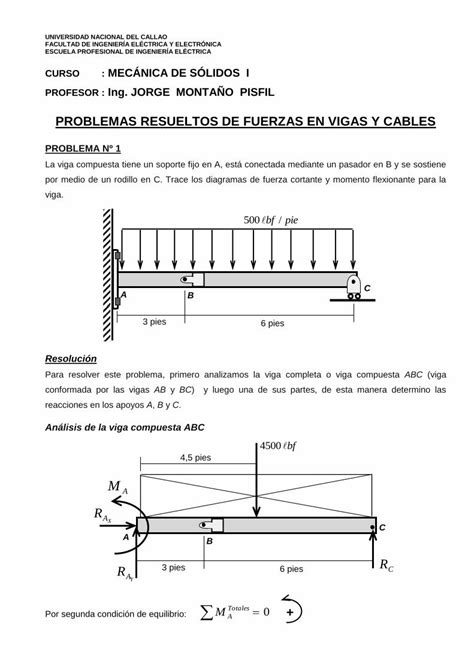 PDF PROBLEMAS RESUELTOS DE FUERZAS EN VIGAS Y PDF Filepor Medio De