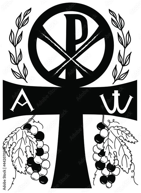 Ave Maria Monogram Of The Blessed Virgin Mary With Crown Cross And