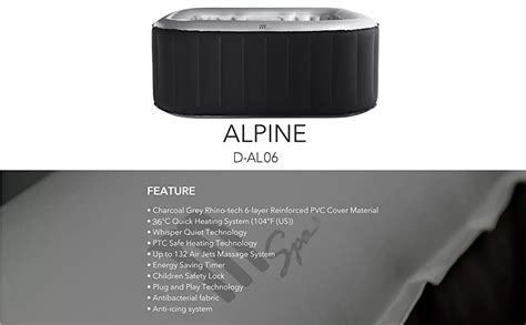Mspa Alpine Delight Inflatable Hot Tub Spa Person Portable Outdoor Spa Seater Amazon