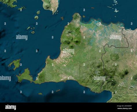 Banten Province Of Indonesia High Resolution Satellite Map Stock