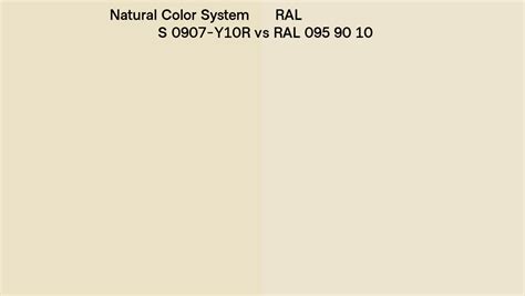 Natural Color System S 0907 Y10r Vs Ral Ral 095 90 10 Side By Side