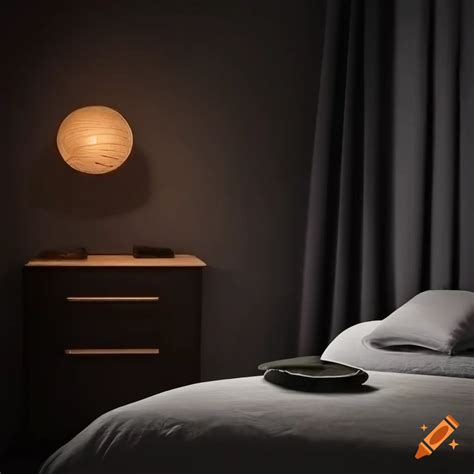 Modern Bedroom With A Stylish Bed And Bedside Table On Craiyon