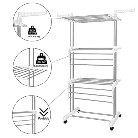 Innotic Clothes Drying Rack Stainless Steel Oversized Tier