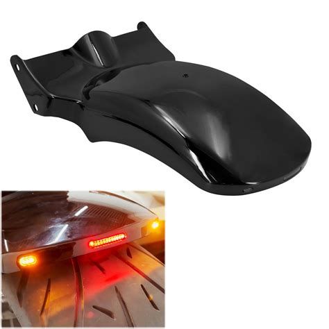 Yhmtivtu Motorcycle Rear Fender With Led Turn Signals Running Brake