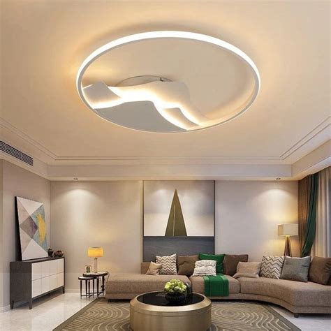 White Modern Hill Shape Ceiling Lights For Living Room Bedroom Dimmable ...