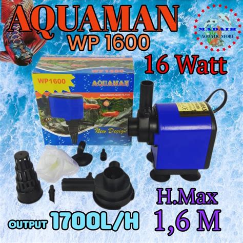 Jual Mesin Pompa Air Celup Filter Akuarium AQUAMAN WP 1600 Power Head