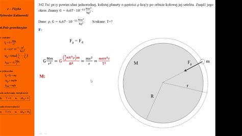 Fizykamax Pole Grawitacyjne Okres Satelity Ziemskiego Youtube