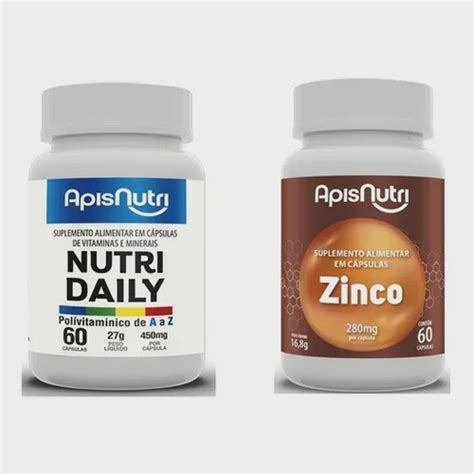 Kit Suplemento Mineral De Zinco 60 Caps 280mg Nutri Daily