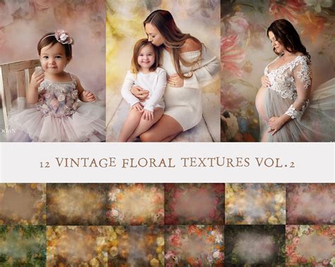 12 Floral Fine Art Textures Flower Background Photoshop Etsy Uk