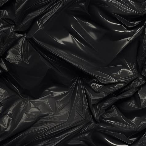 Premium Photo Wrinkled Plastic Wrap Texture On A Black Background