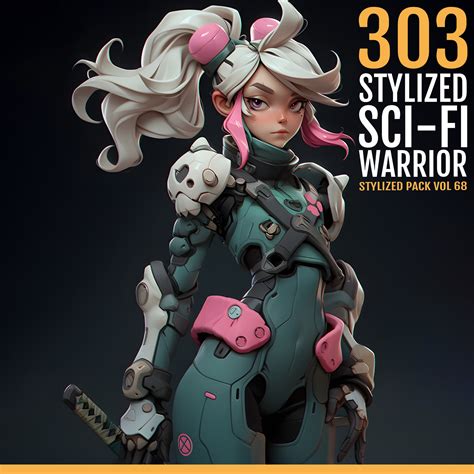 Artstation 303 Stylized Sci Fi Warrior Girl Vol68