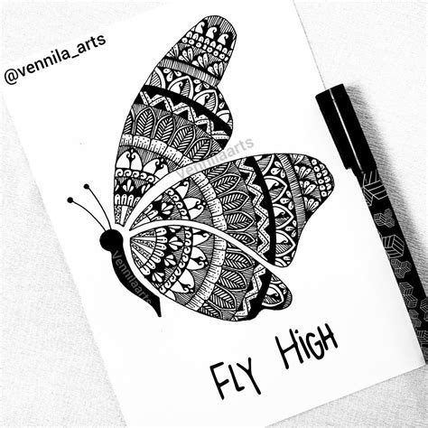 Butterfly Mandala Art Mandala Art Mandala Drawing Easy Mandala