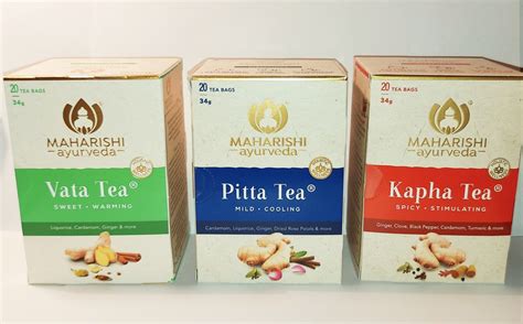 Lot of 3 - one of each type - Kapha, Pitta & Vata Tea - Maharishi ...