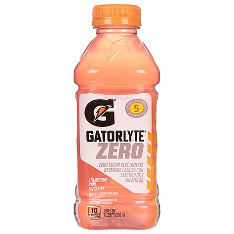 Gatorlyte Electrolyte Beverage Zero Sugar Strawberry Kiwi 20 Fl Oz