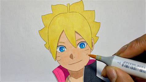 How To Draw Boruto Uzumaki From Naruto Step 09 Desenhos Naruto Em 2019 Anime Malen Naruto