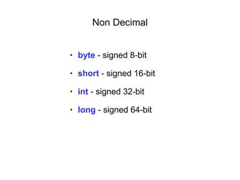 Java Basic Data Types PPT