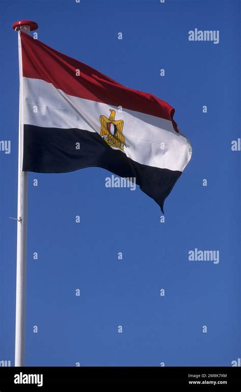 National Flag Of Egypt Stock Photo Alamy