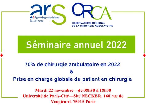 S Minaire De Chirurgie Ambulatoire En Prise En Charge