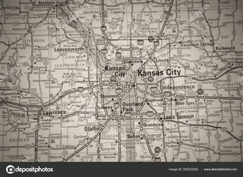 Kansas City Usa Map Travel Background Stock Illustration by ©aallm ...