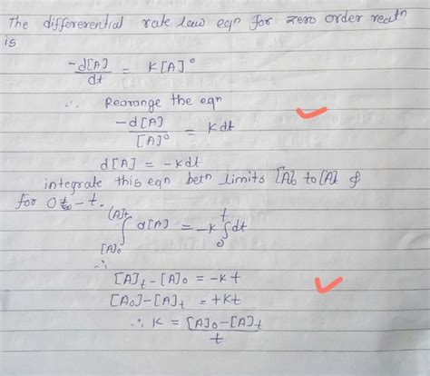 Derive Integrated Rate Equation For First Order Reaction Tessshebaylo