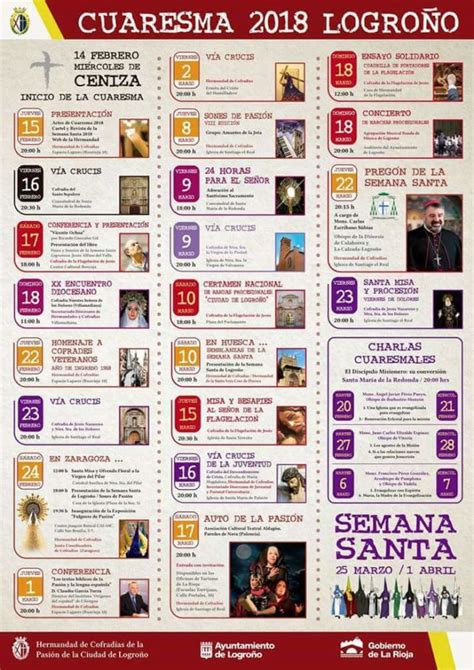 Cartel De Semana Santa Y Actos De Cuaresma Cofrad A De La Santa Cruz