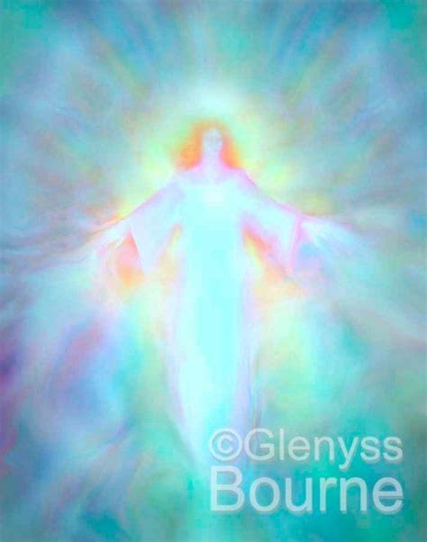 Archangel Haniel Guardian Angel Painting Signed Giclee Print On Canvas