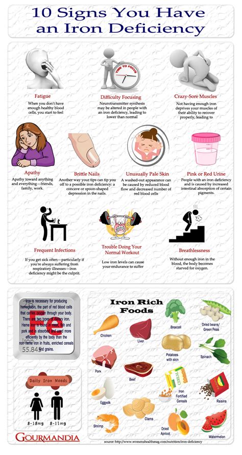 10 Signs You Have An Iron Deficiency Visual Ly